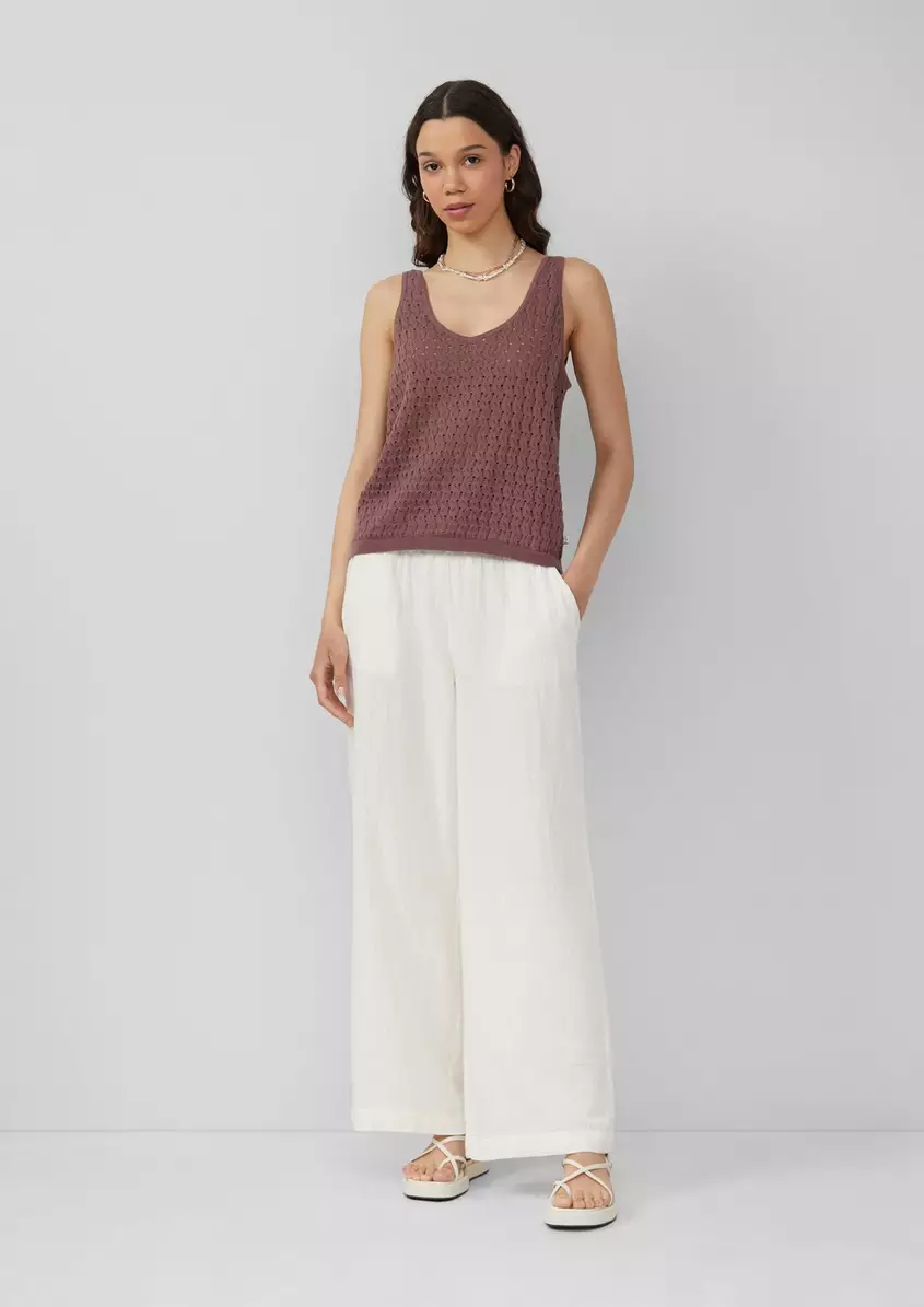 Musselin-Hose mit weitem Bein