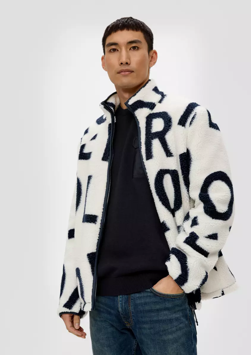 Jacquard-Jacke mit Print