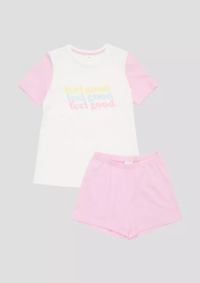 Kurzes Pyjama-Set aus reiner Baumwolle