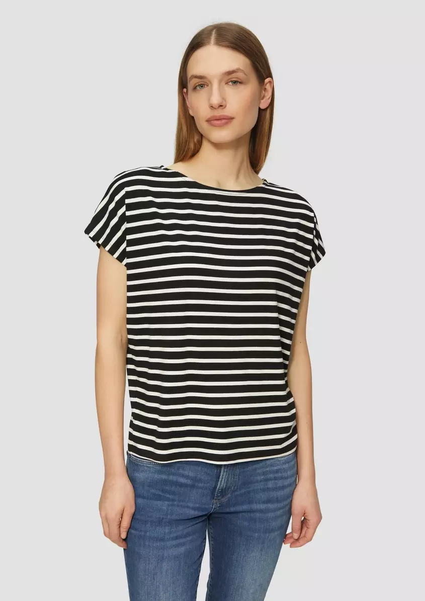 T-Shirt aus Viskosestretch im Relaxed Fit