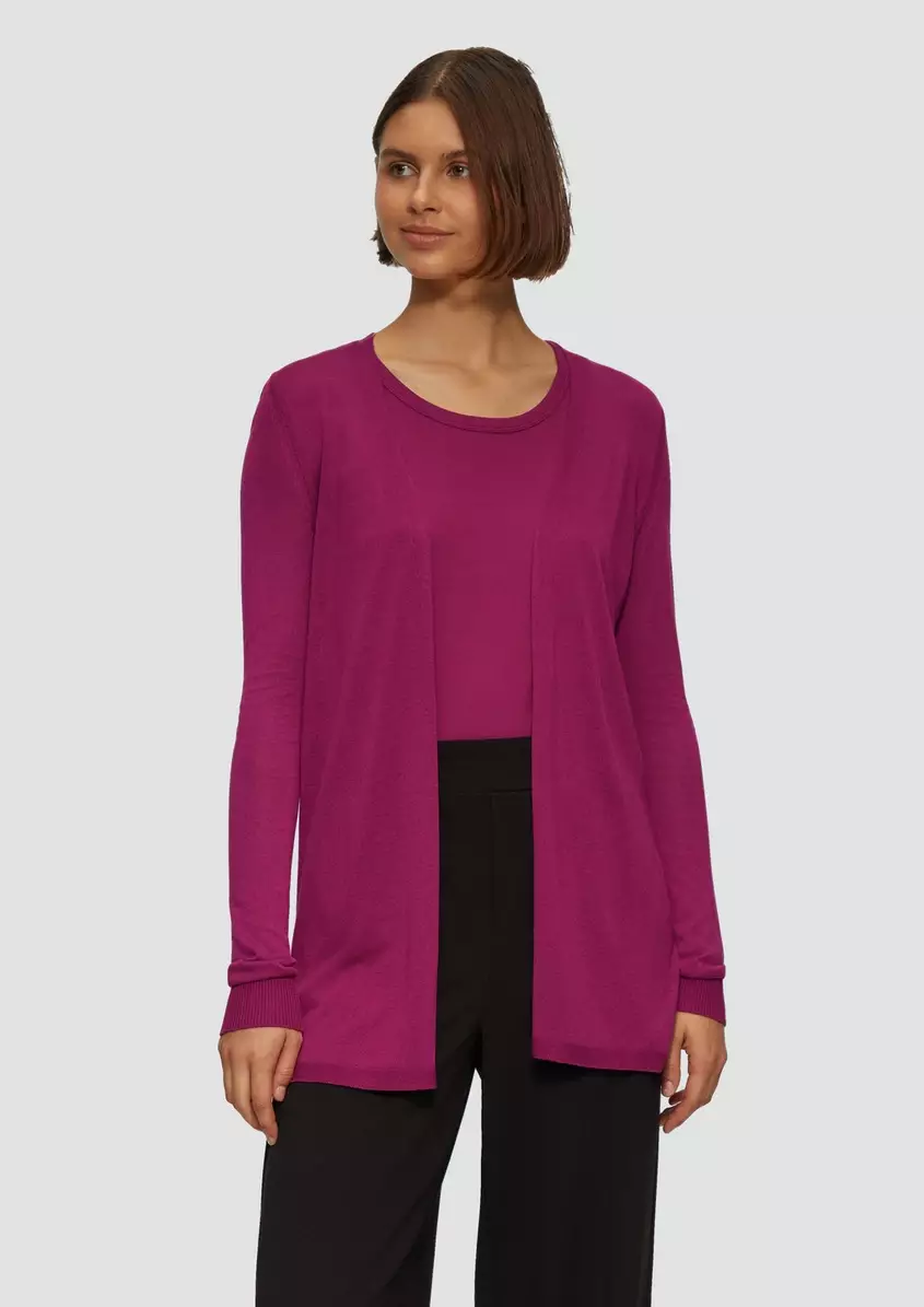 Feinstrick-Cardigan aus reiner Viskose