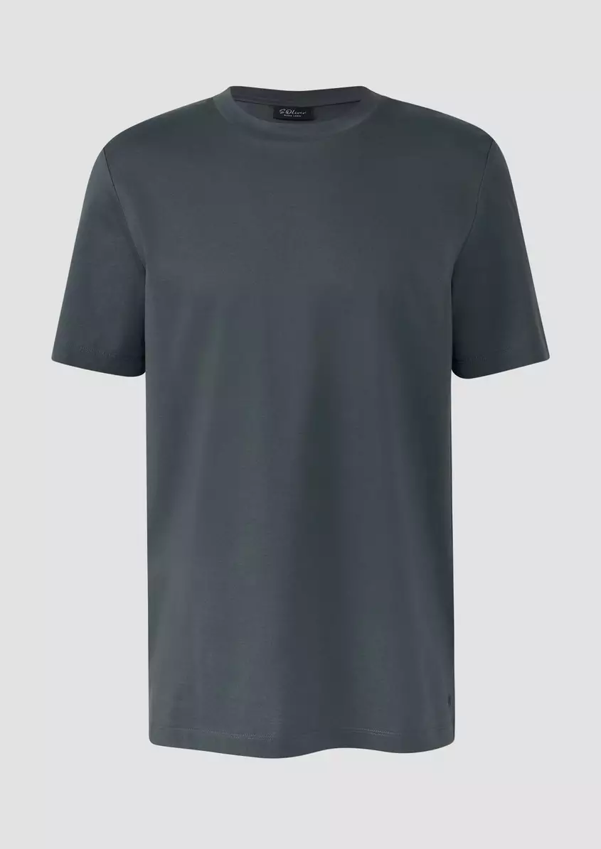 T-Shirt aus Edeljersey mit Crew Neck