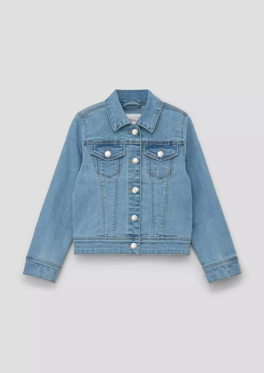 Jeansjacke mit RÃ¼cken-Stickerei