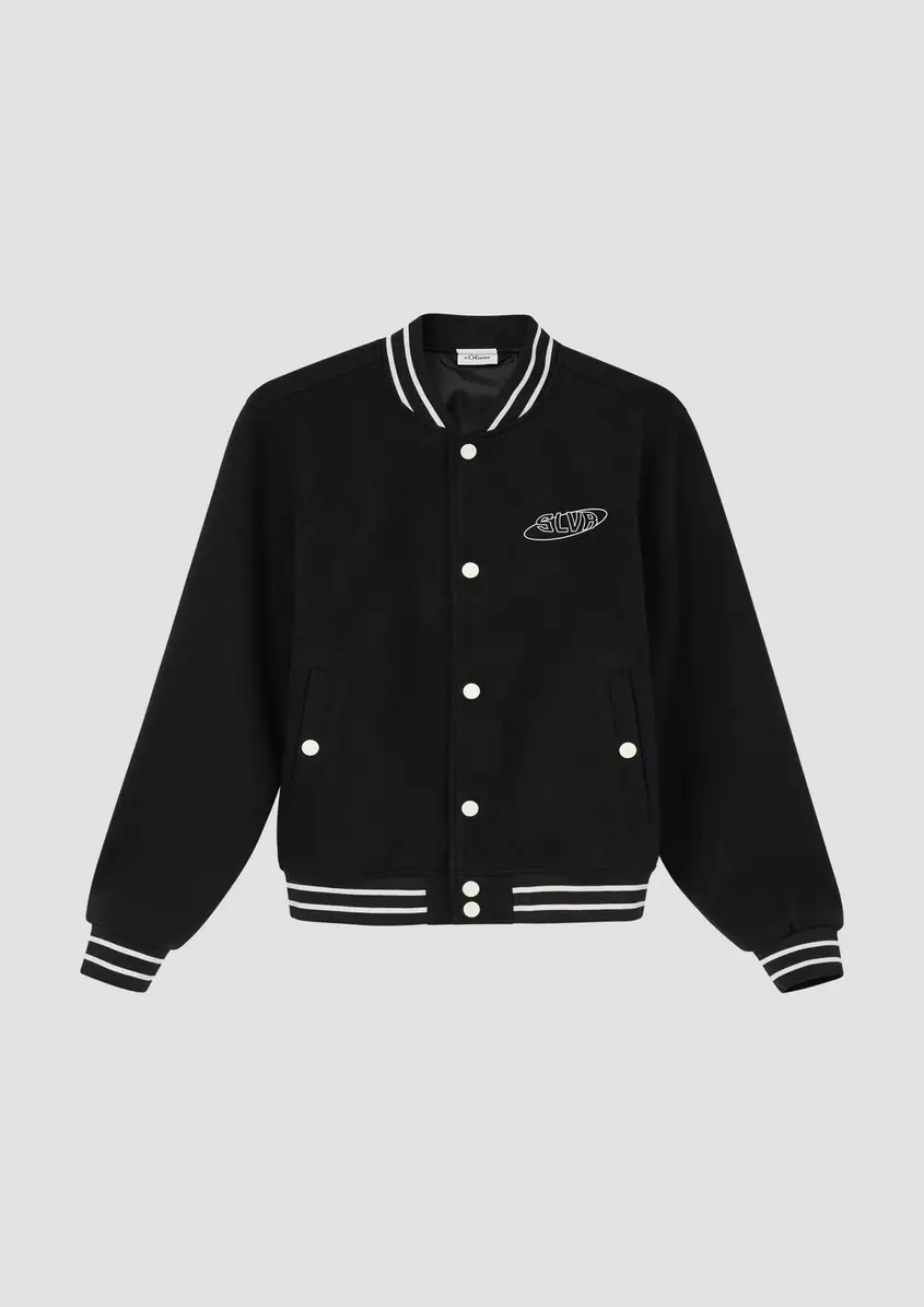 College-Jacke mit Kontrastdetails