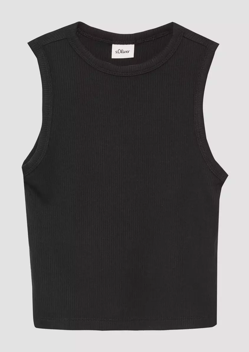VerkÃ¼rztes Slim-Fit-Top mit Rippstruktur