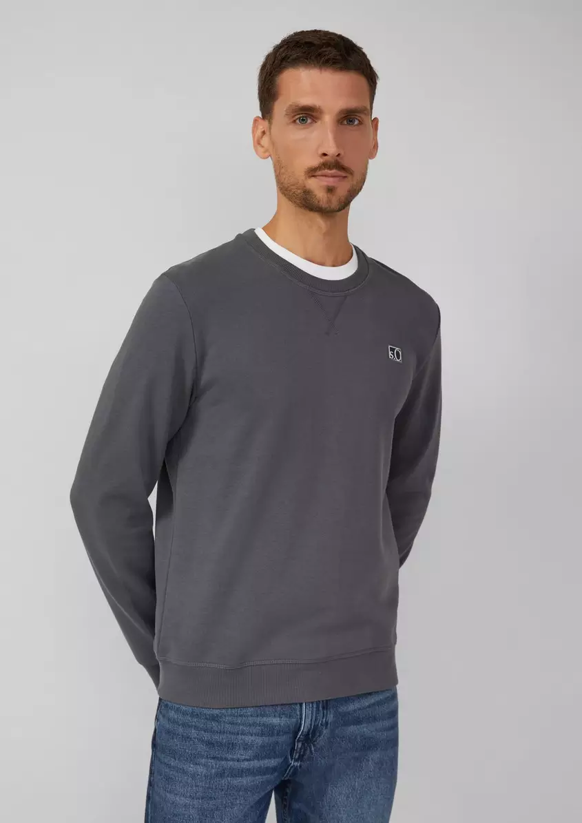 Sweatshirt aus Baumwollmix mit Crew Neck