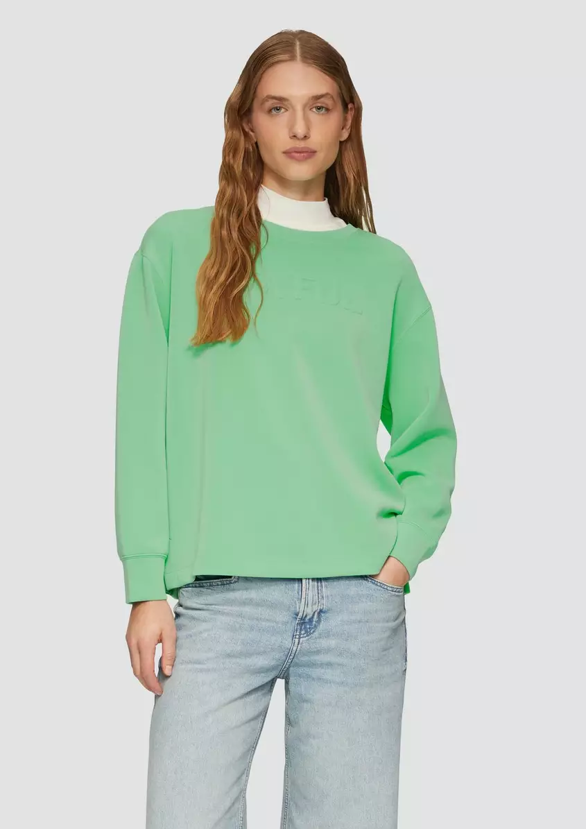 Scuba-Sweatshirt aus Modalmix mit 3D-Schriftzug