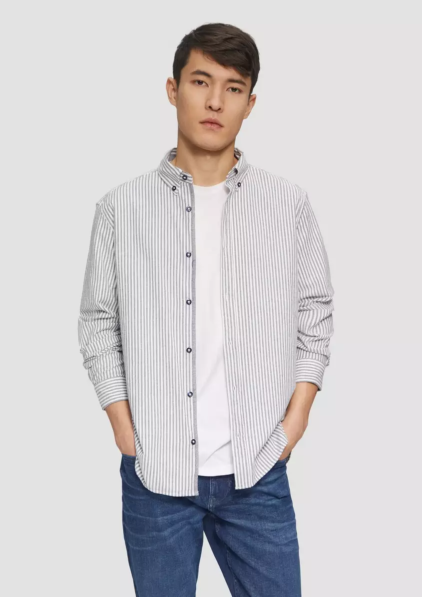 Regular Fit: Gestreiftes Oxford-Hemd
