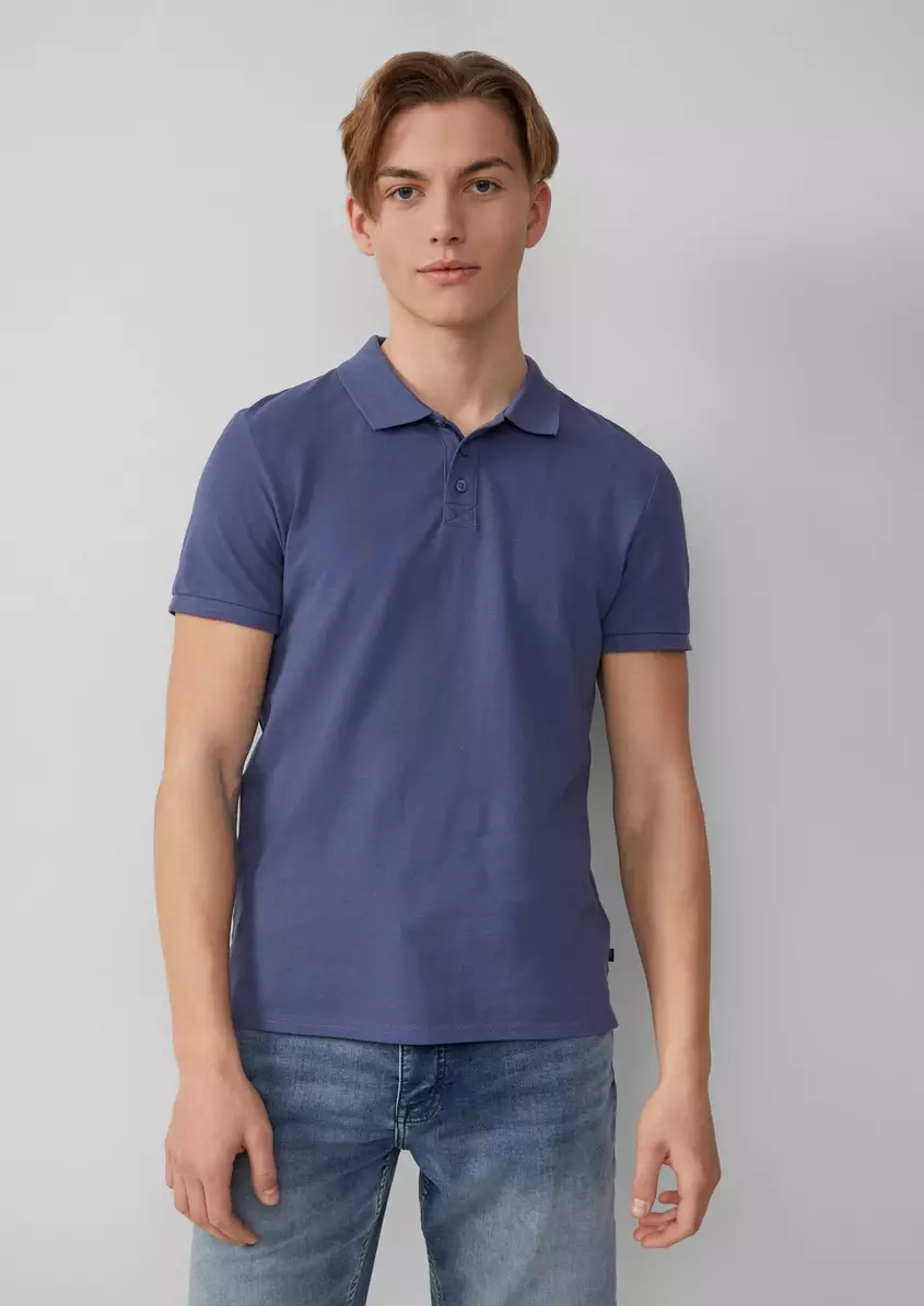 Basic Polo-Shirt mit PiquÃ©struktur