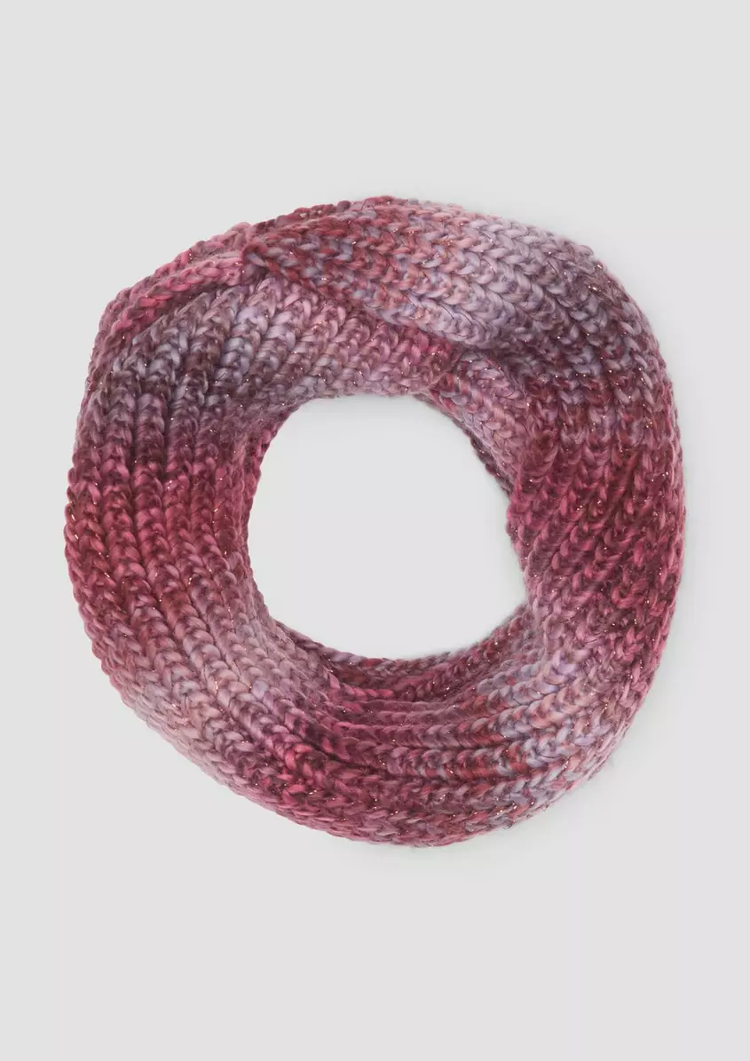 Strick-Loop mit Farbverlauf und Glitzergarn