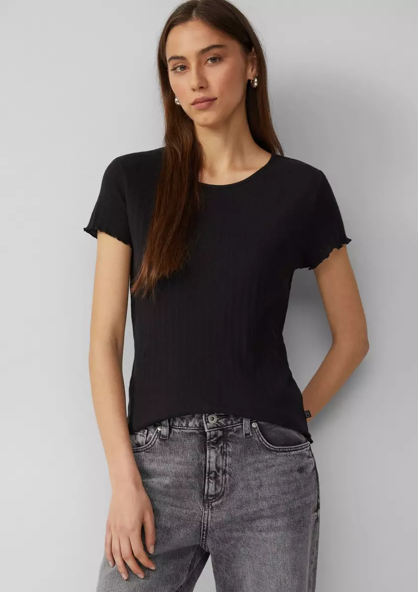 T-shirt ajour jacquard