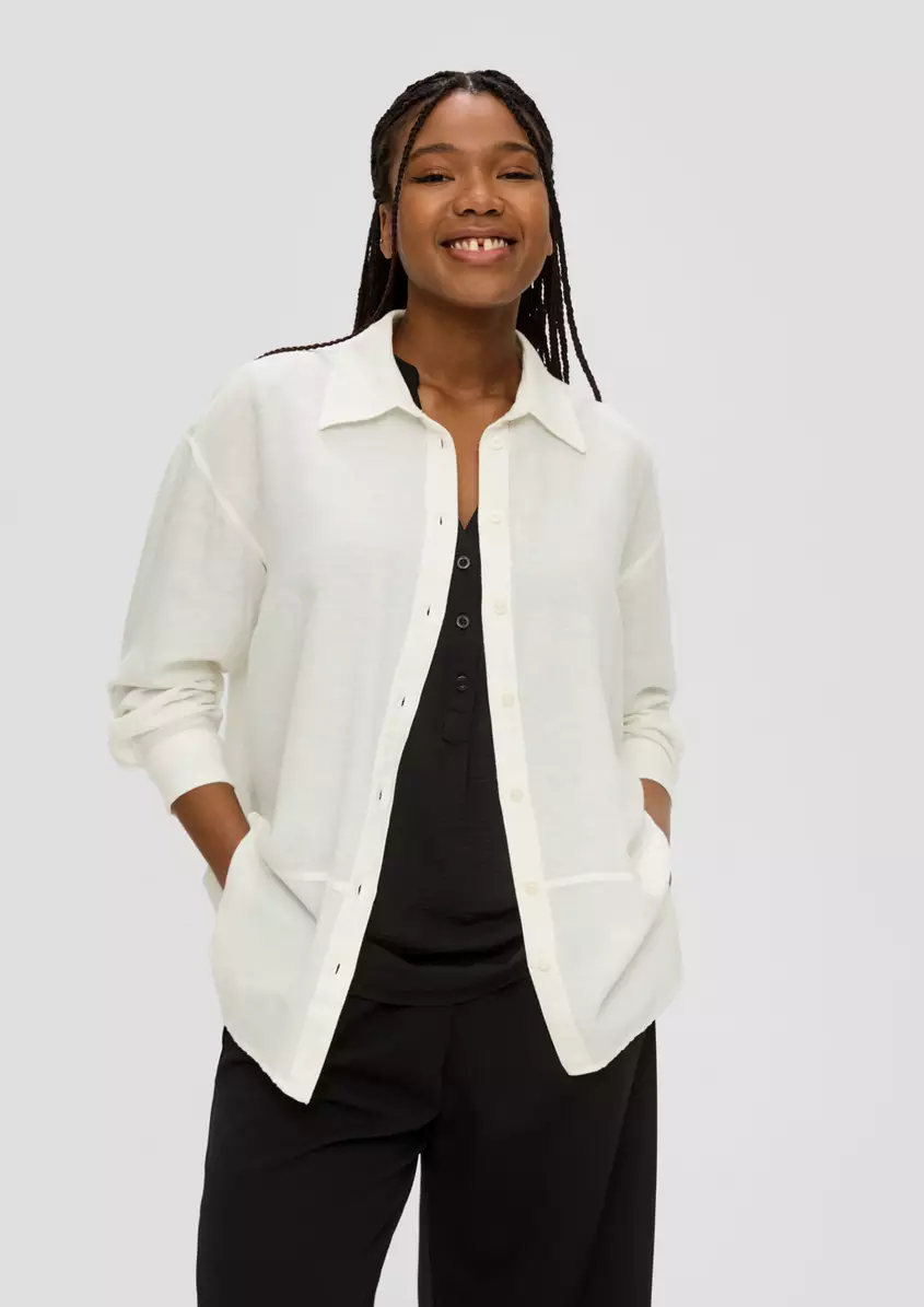 Oversized Bluse aus Viskosemix