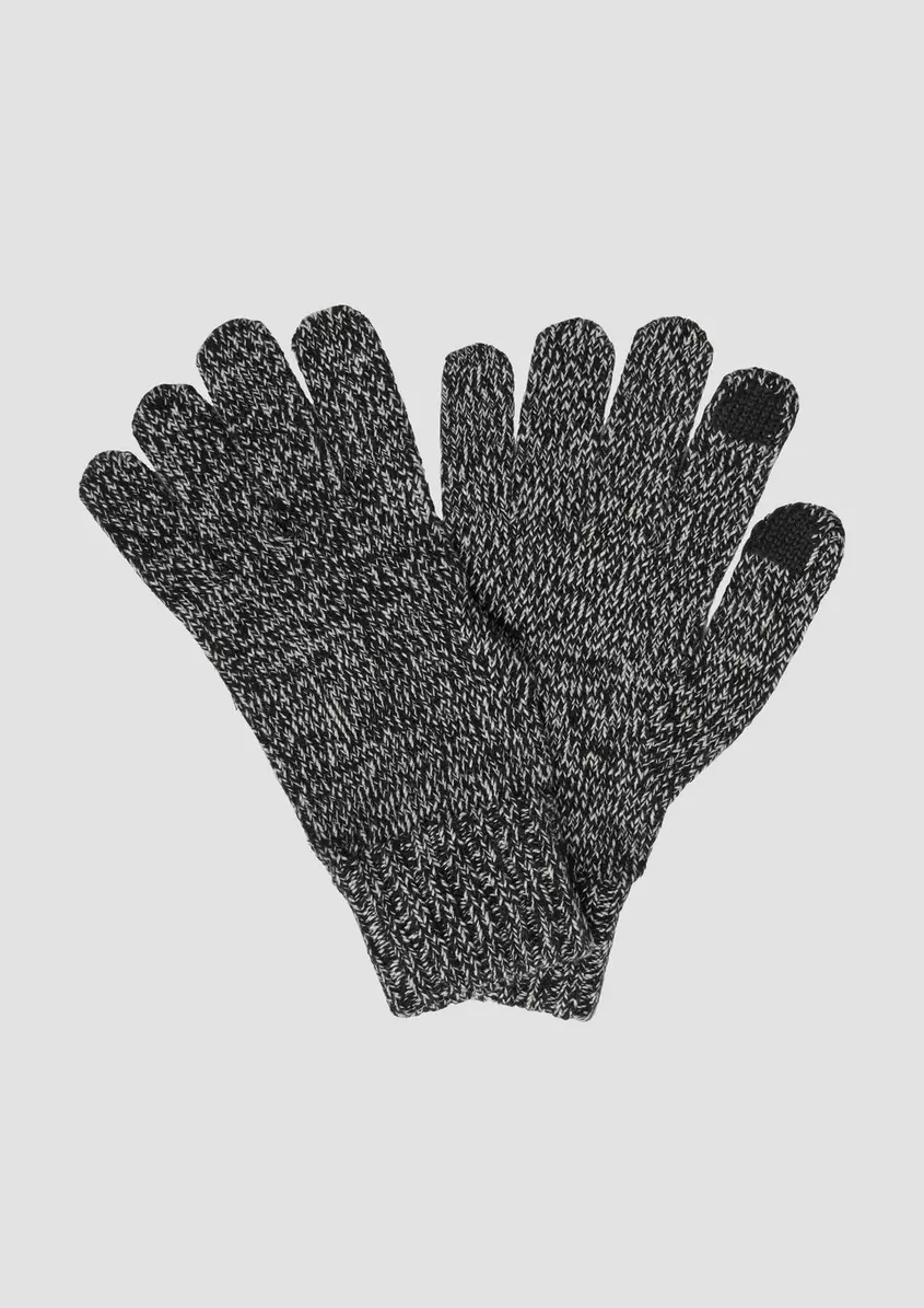 Baumwollhandschuhe aus MoulinÃ©strick mit Touchscreen Funktion
