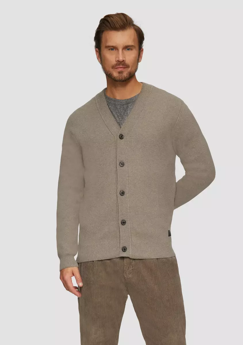 Strukturierter Cardigan aus Wollmix