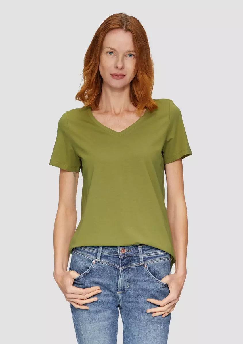 T-Shirt mit V-Ausschnitt