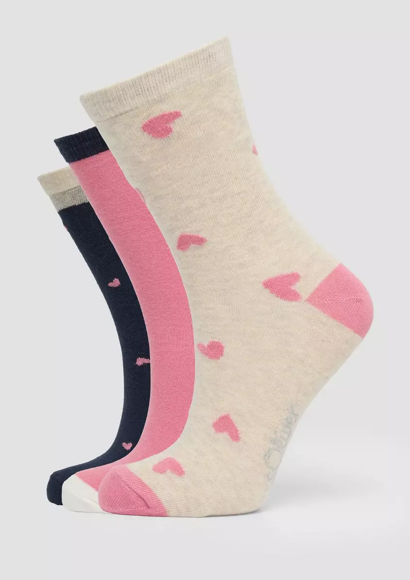 Gemusterte Socken im 3er-Pack