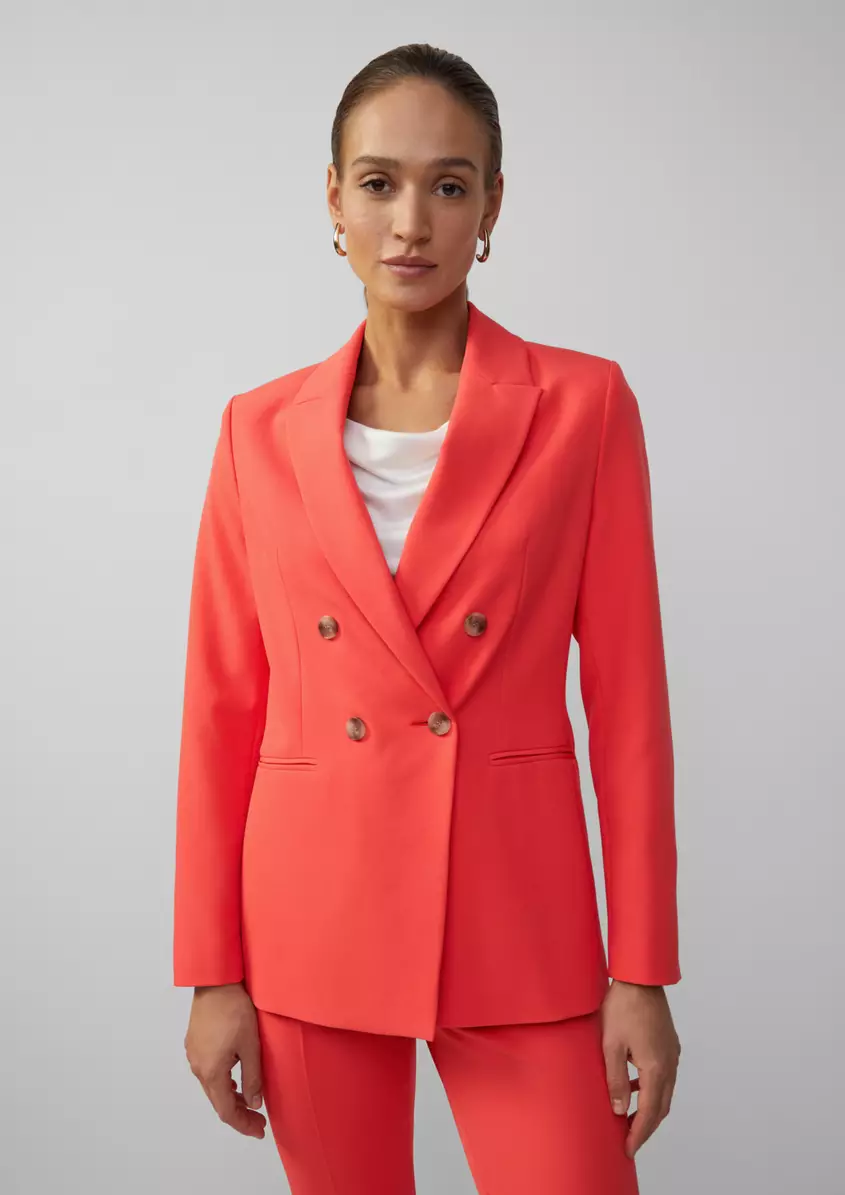 Blazer mit Reverskragen im Slim Fit