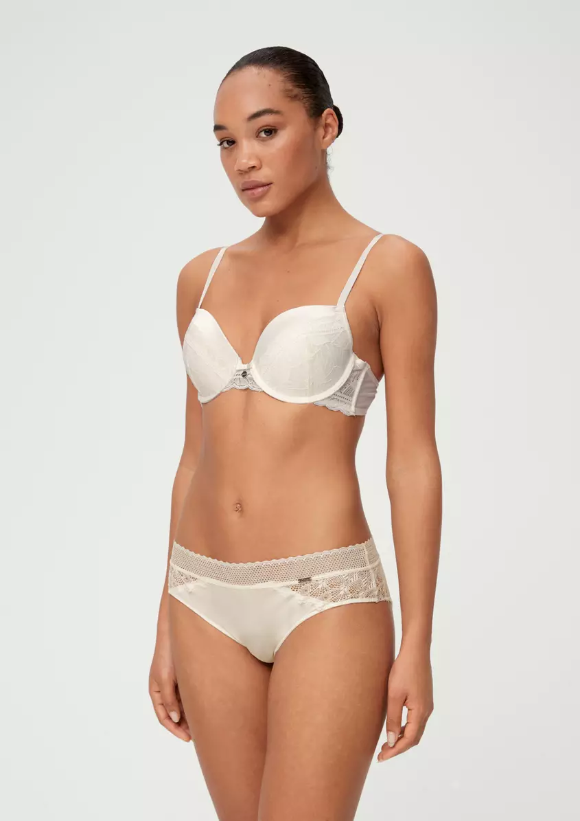 Slip mit Materialmix
