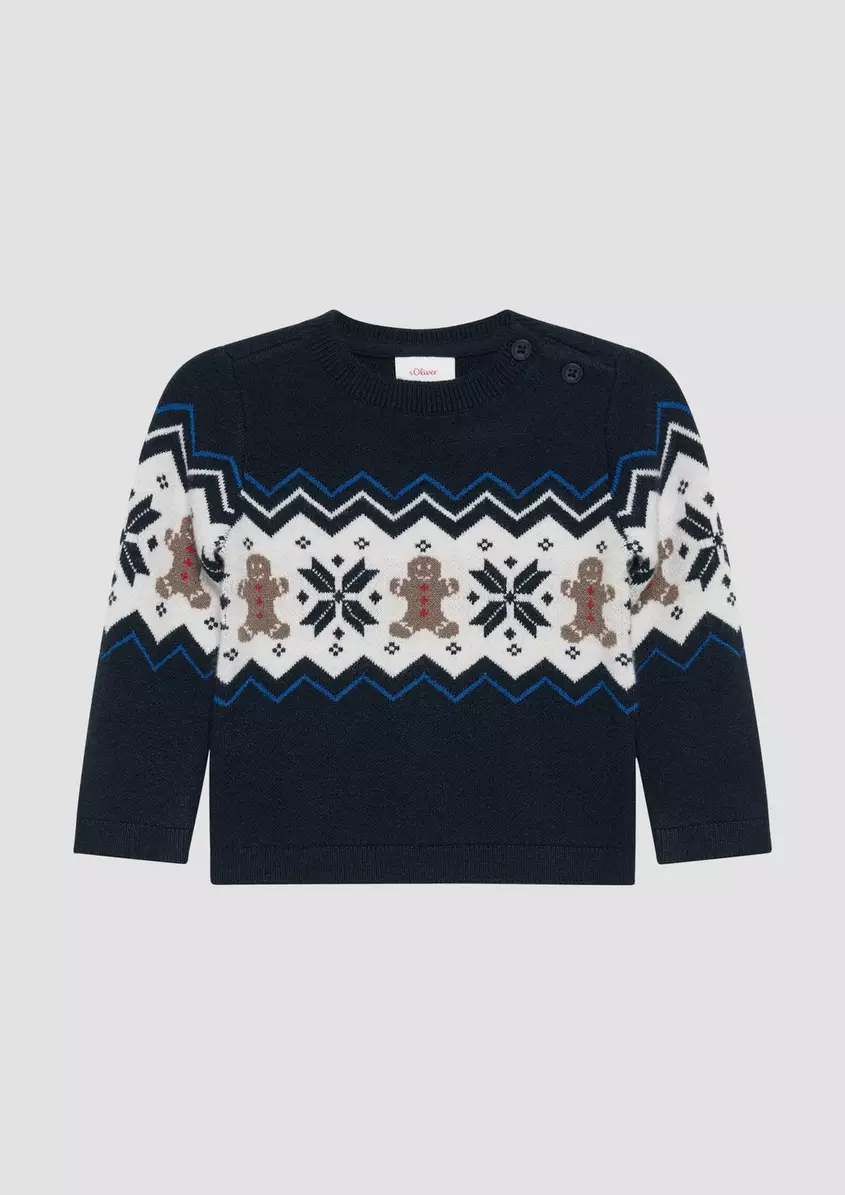 Strickpullover mit Weihnachtsmotiv