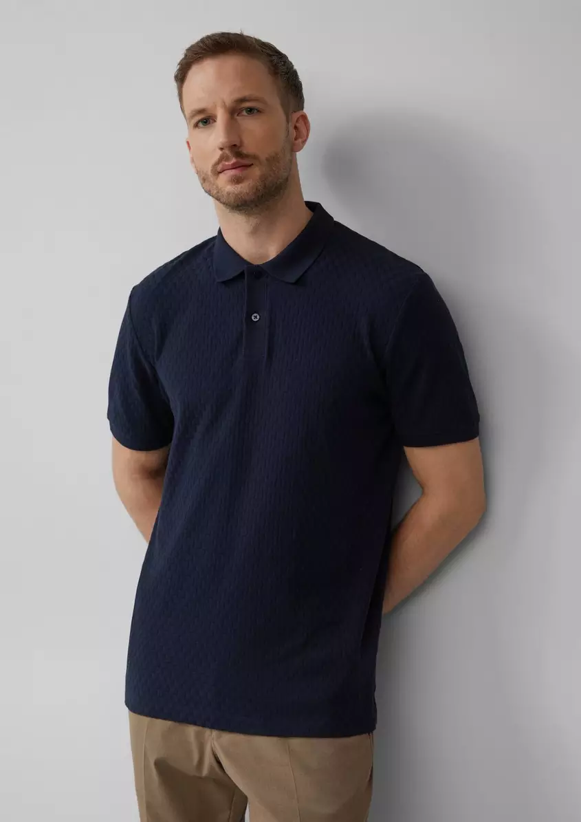 Poloshirt aus strukturiertem Jersey