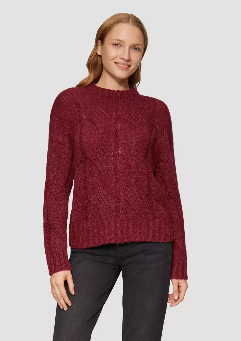 Zopfstrickpullover im Relaxed Fit