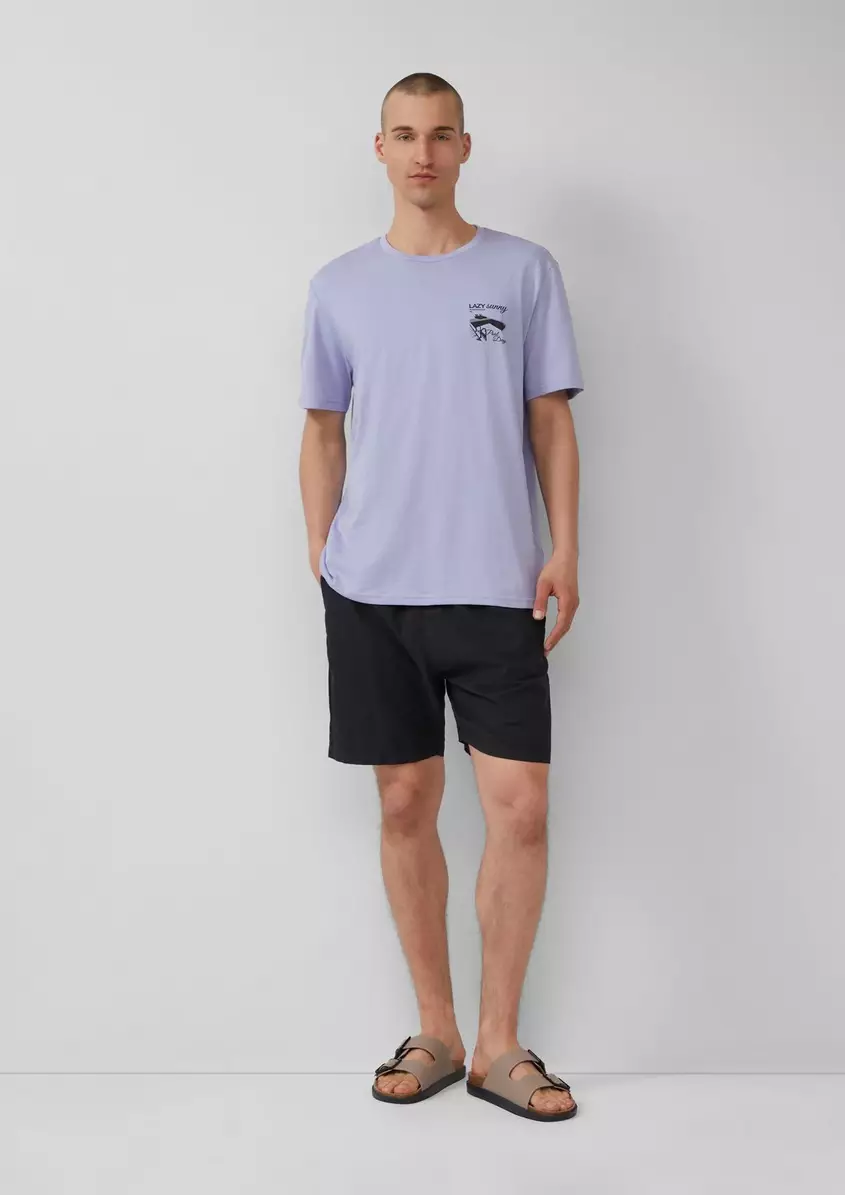 Shorts aus Leinenmix