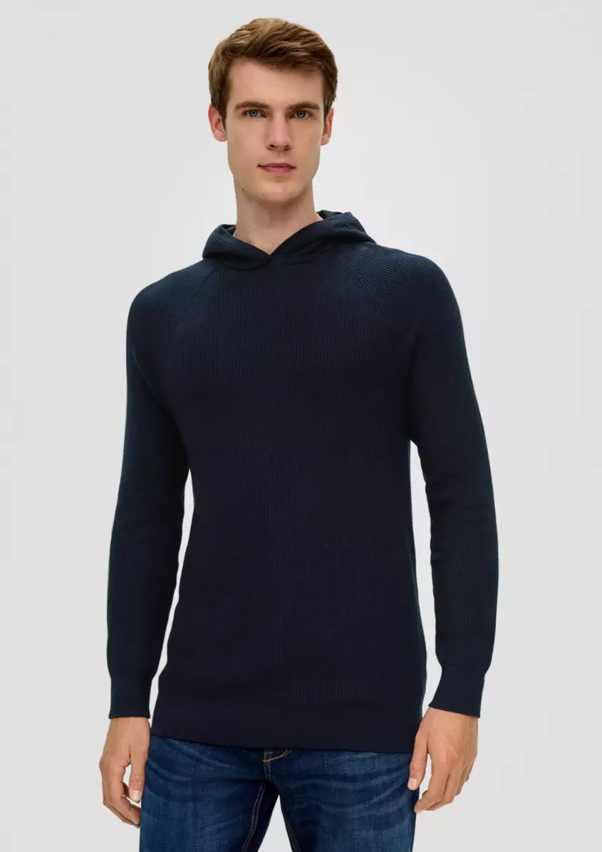 Strickpullover mit Kapuze