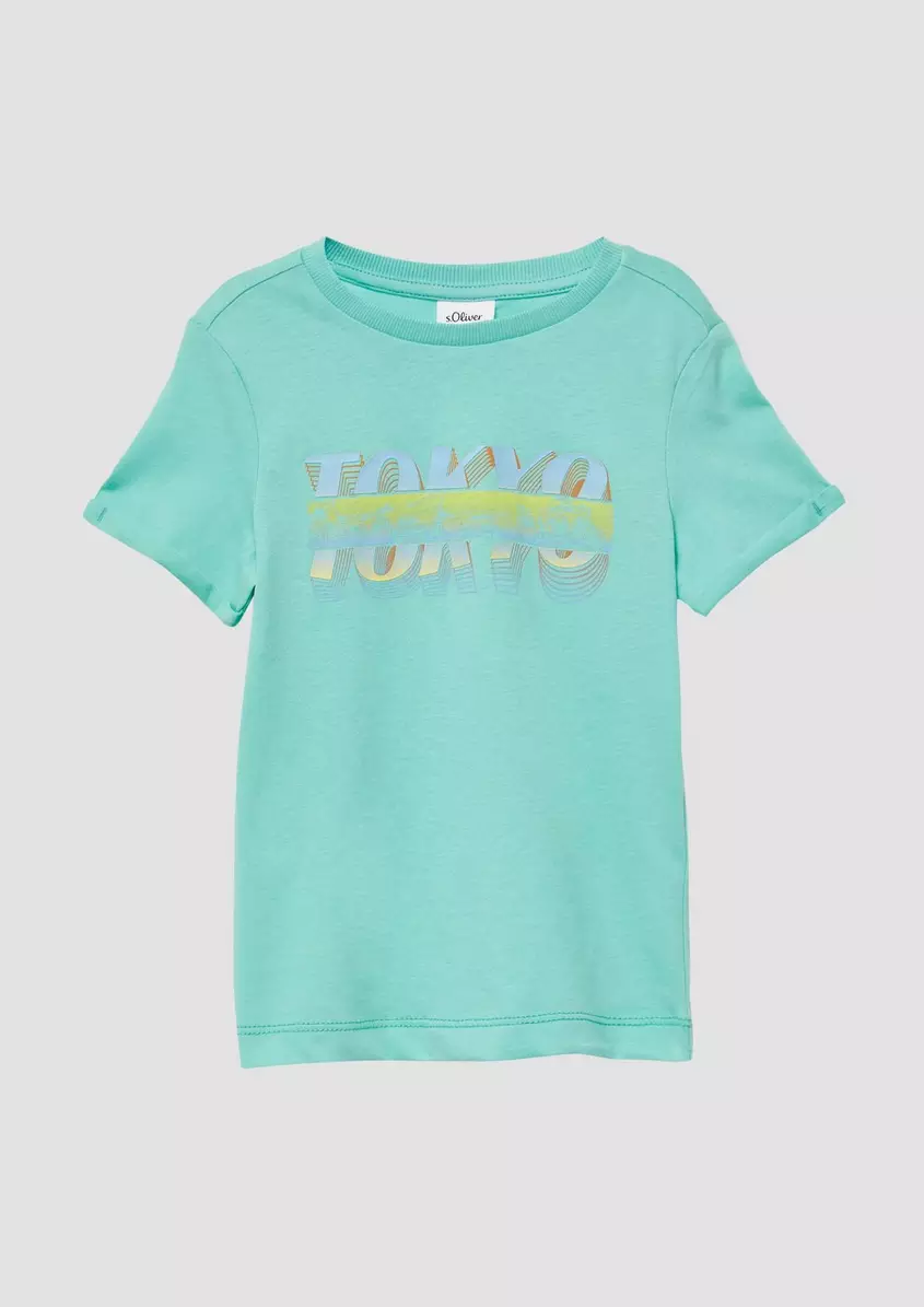 Jersey-T-Shirt mit Frontprint