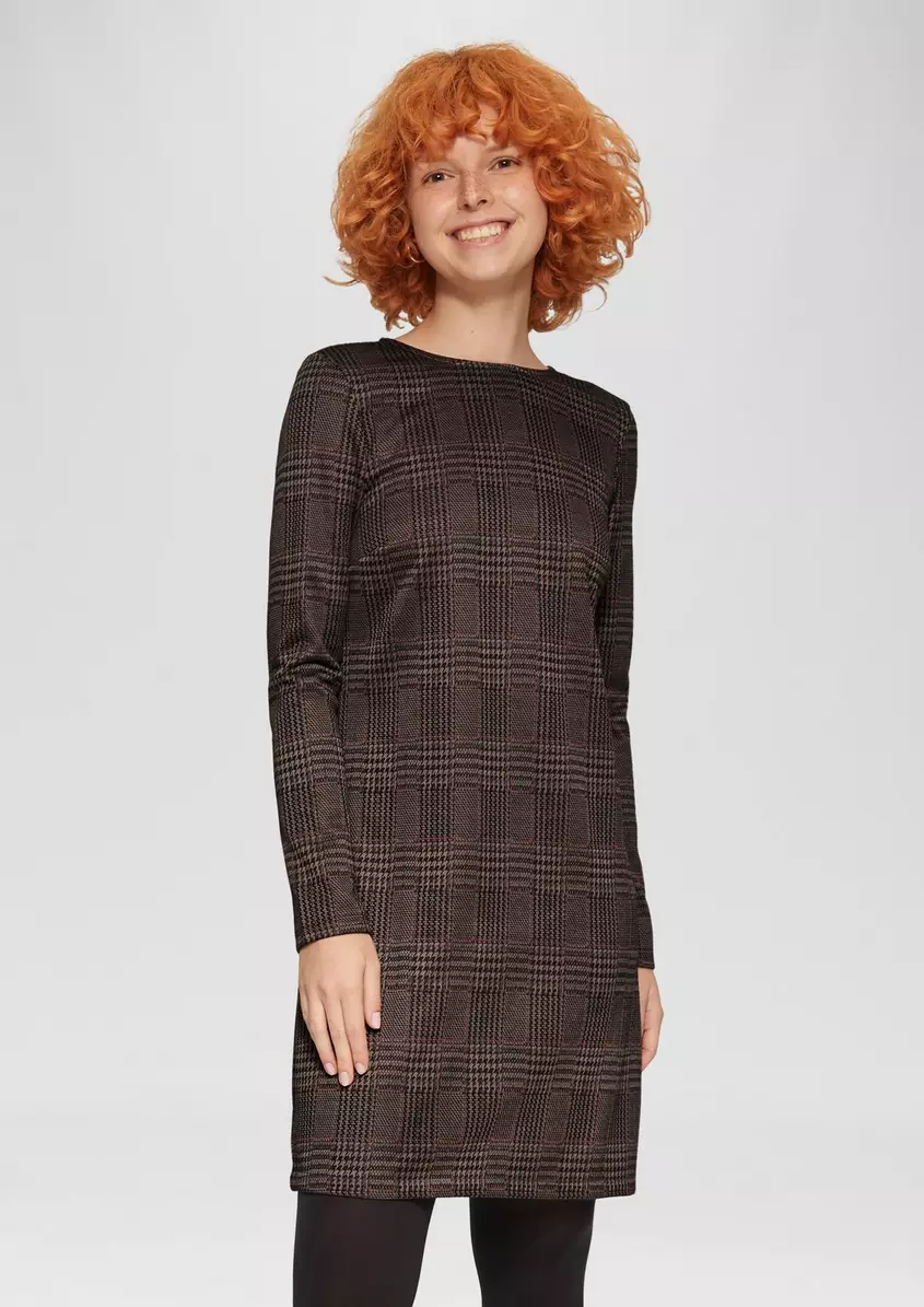 Kurzes gemustertes Kleid aus Interlockjersey
