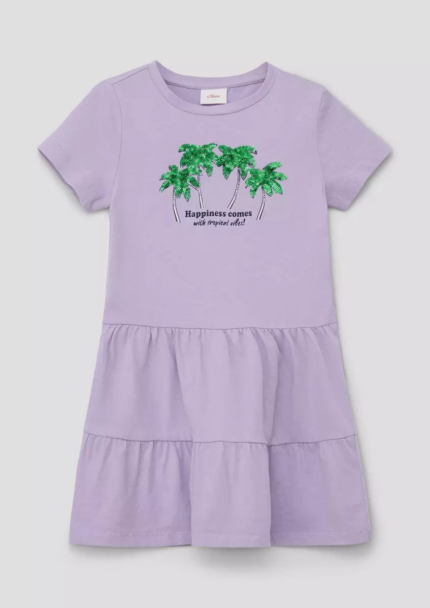 Kurzes Kleid mit Pailletten-Applikation