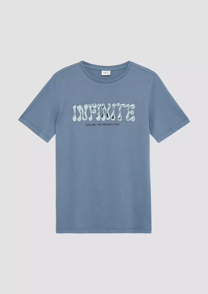 Jersey-T-Shirt mit 3D-Print