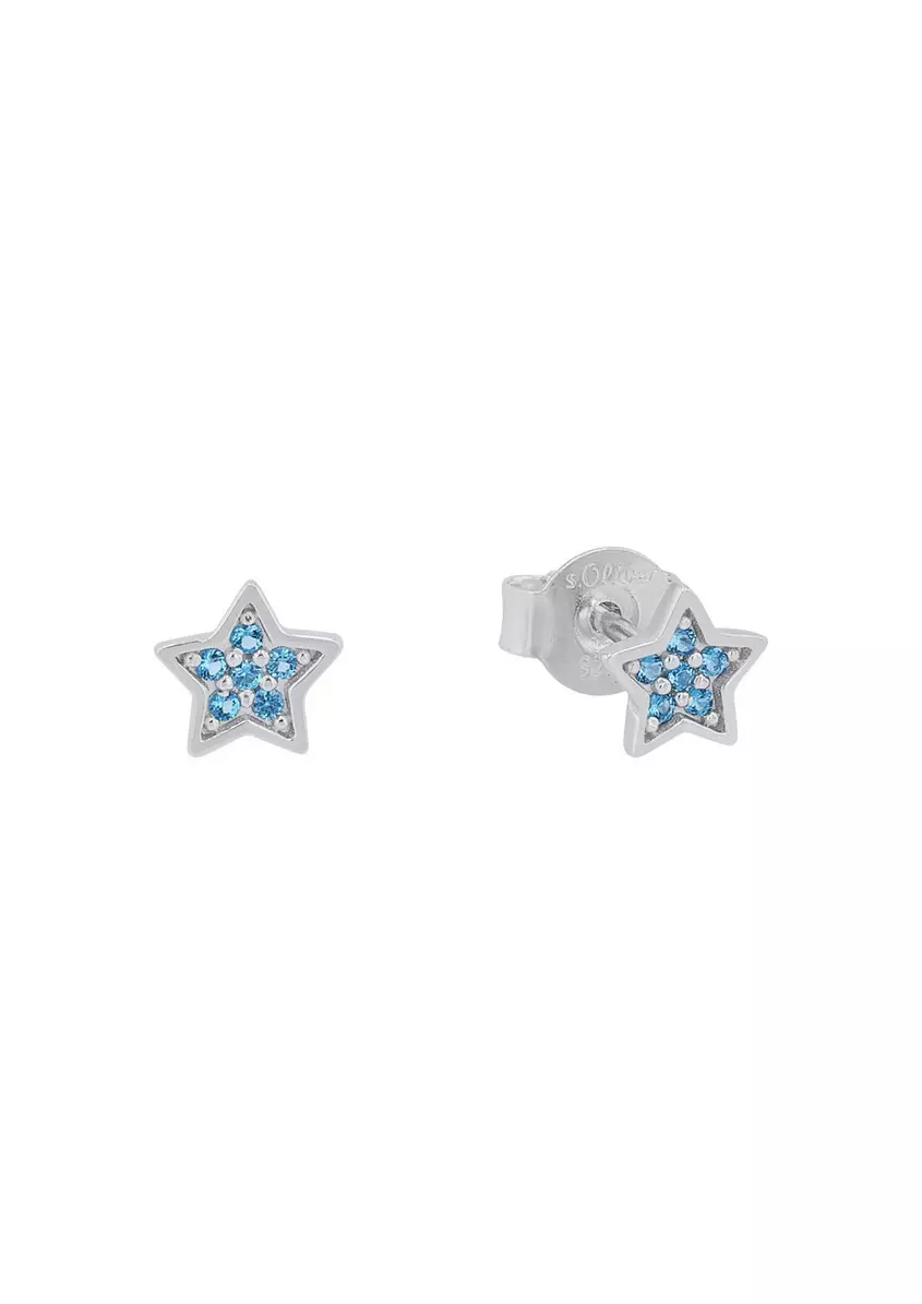 Silber-Ohrringe in Sternform