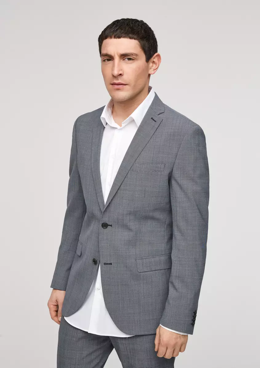 Slim: Elastisches Sakko aus Wollmix