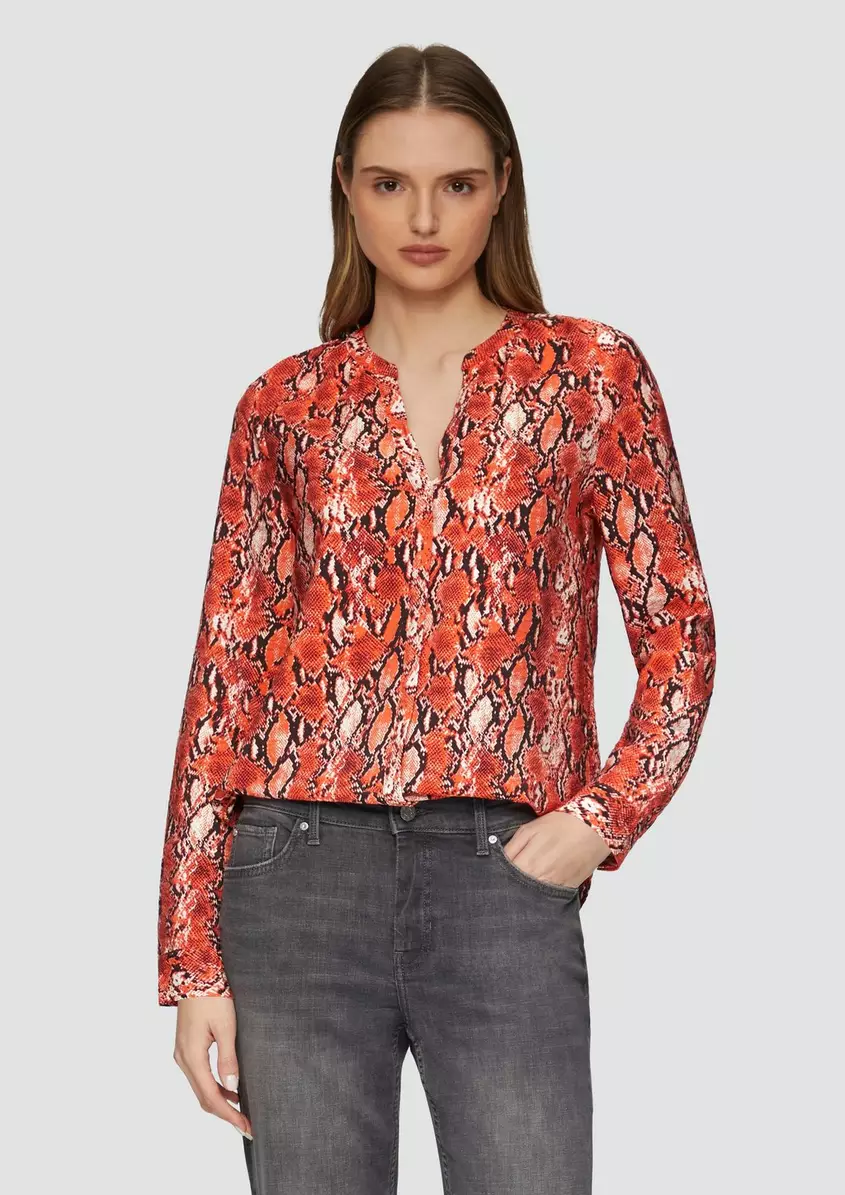 Strukturierte Bluse aus Viskosemix