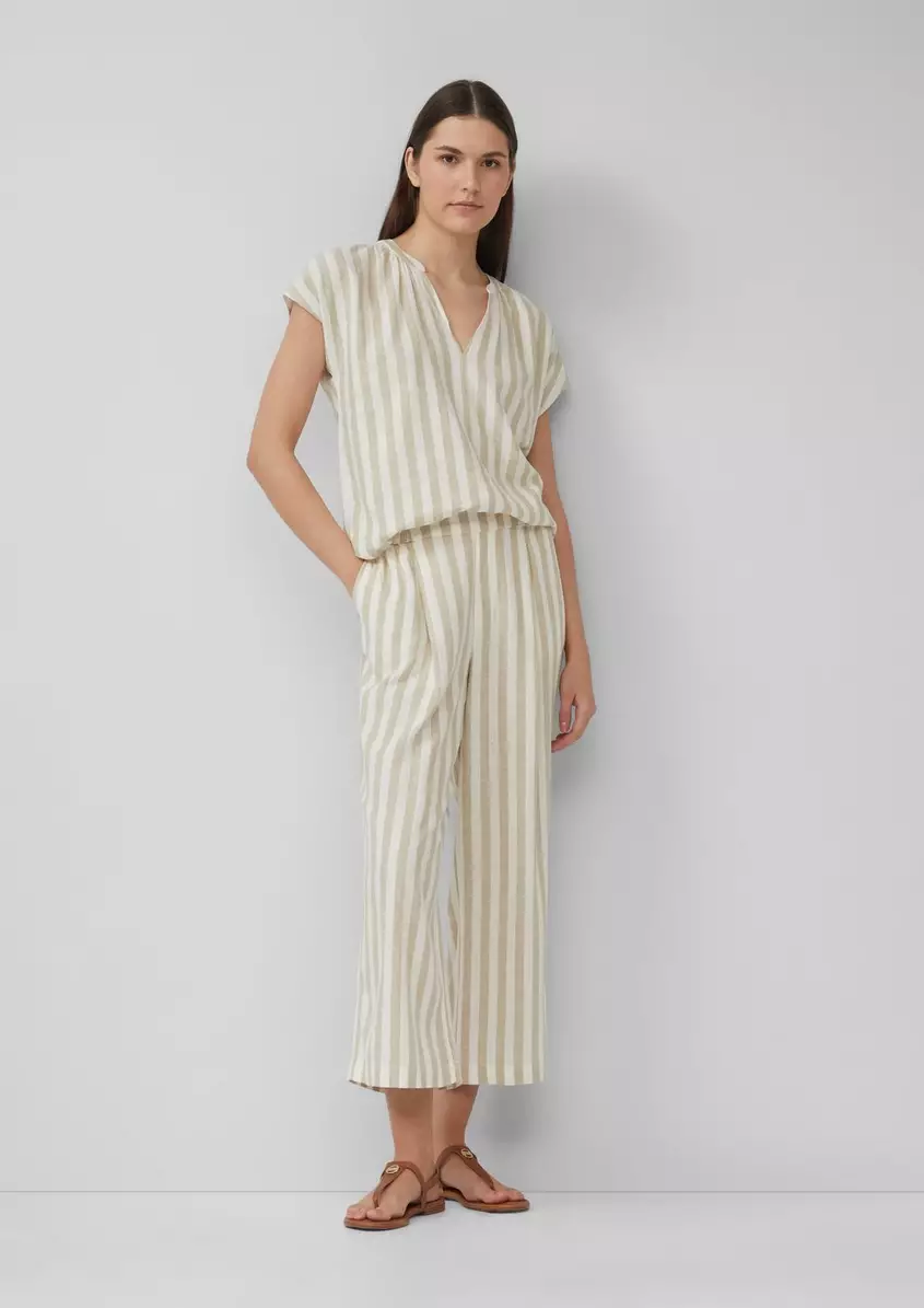 Culotte aus Leinenmix im Relaxed Fit