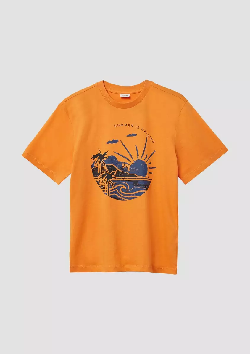 Jersey-T-Shirt mit Frontprint