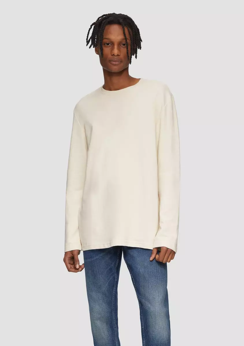 Langarmshirt aus Struktur-Jersey