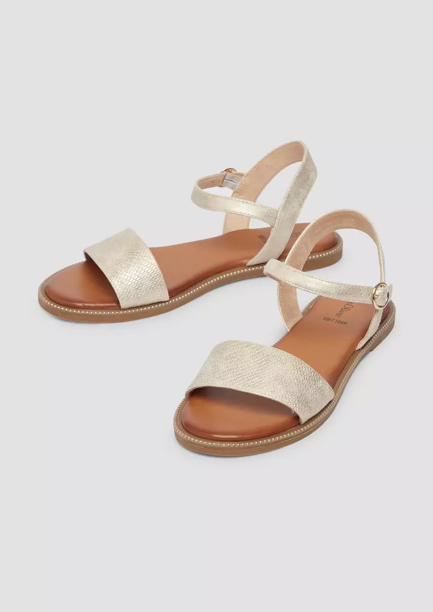 Riemchensandalen mit Glitzer-Details