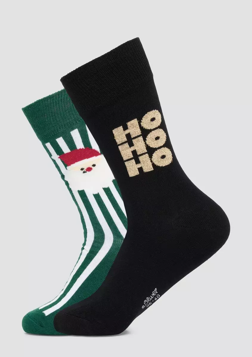 Socken im Doppelpack mit Weihnachtsmotiv