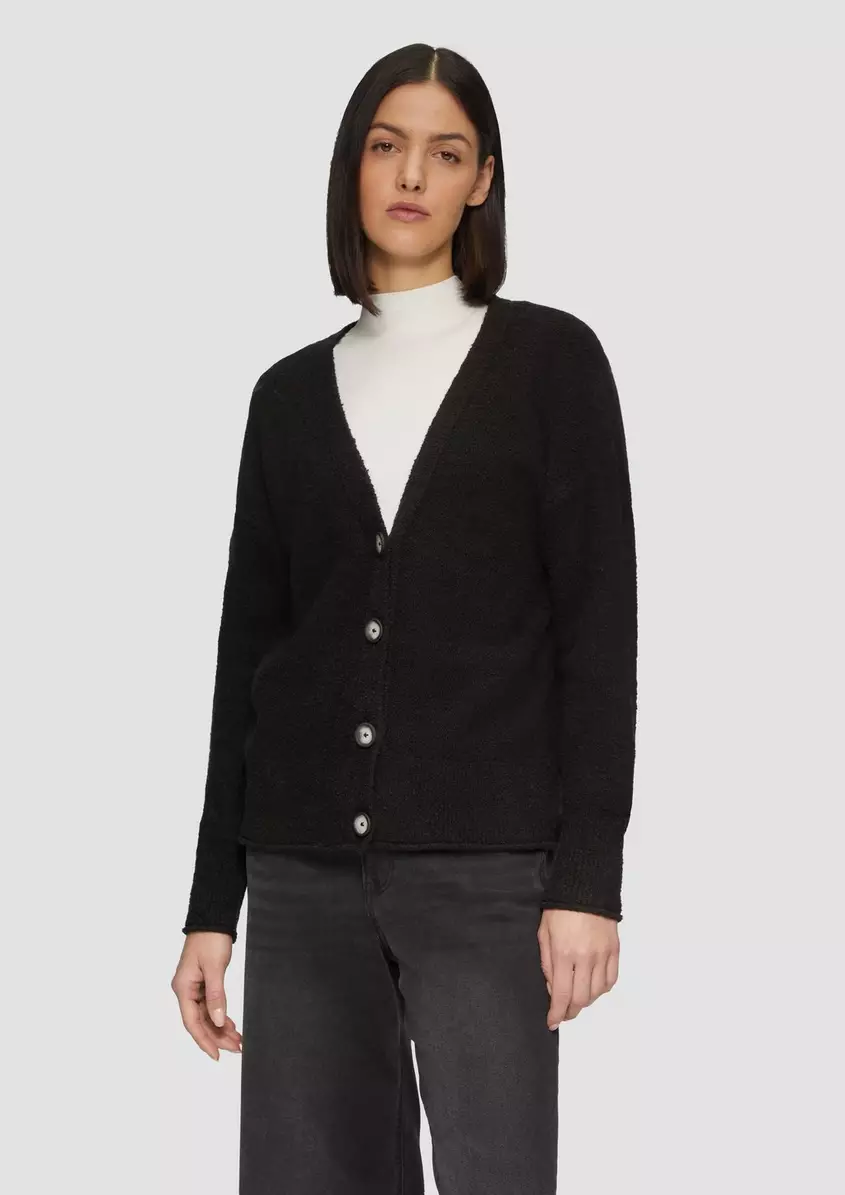 Strickjacke aus Baumwoll-BouclÃ©