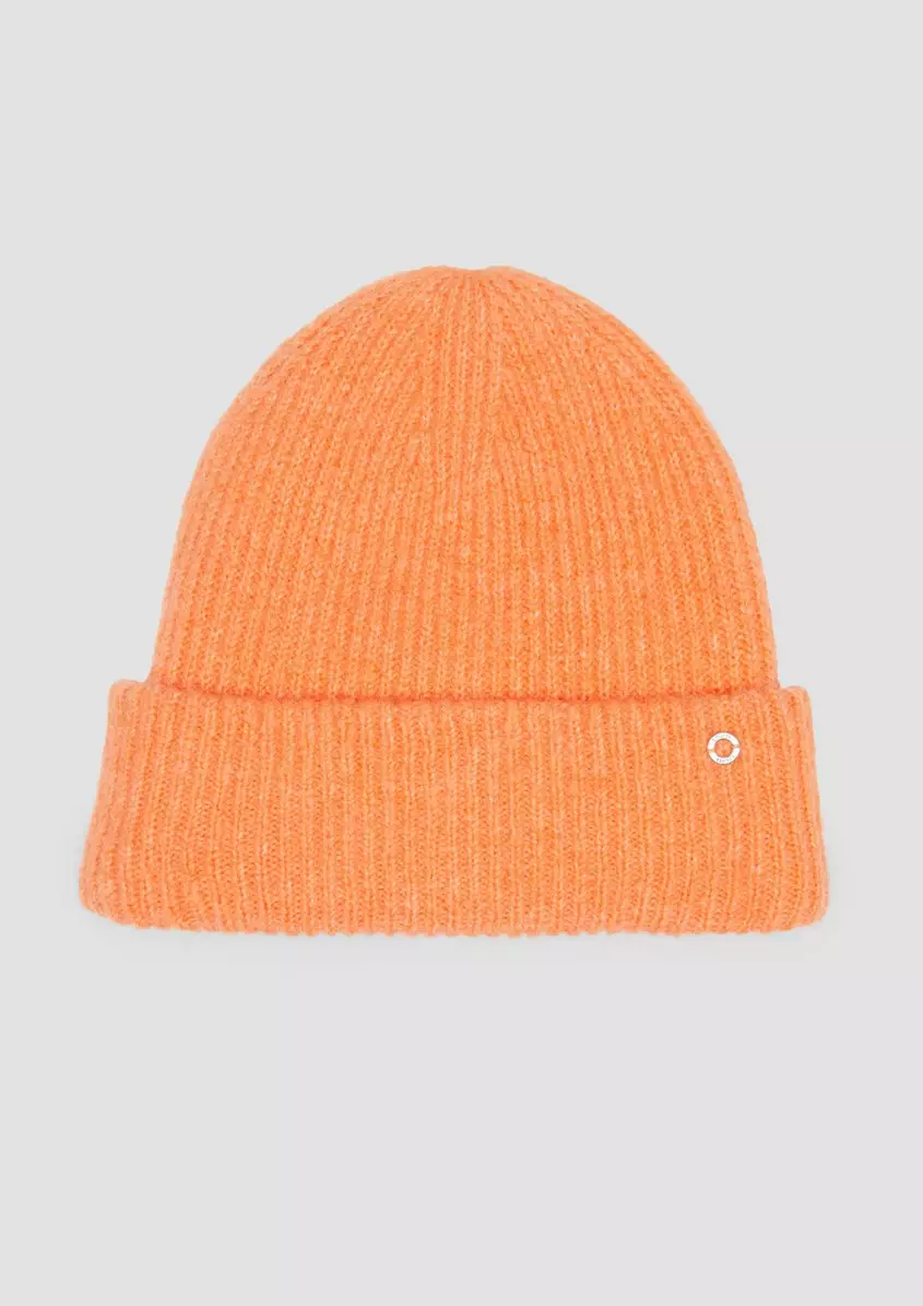 Beanie mit Umschlag und Logo-Detail