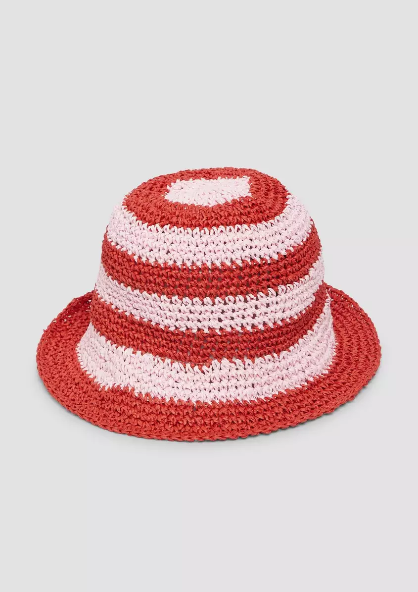 Hut aus Raffia mit Logo-Ring