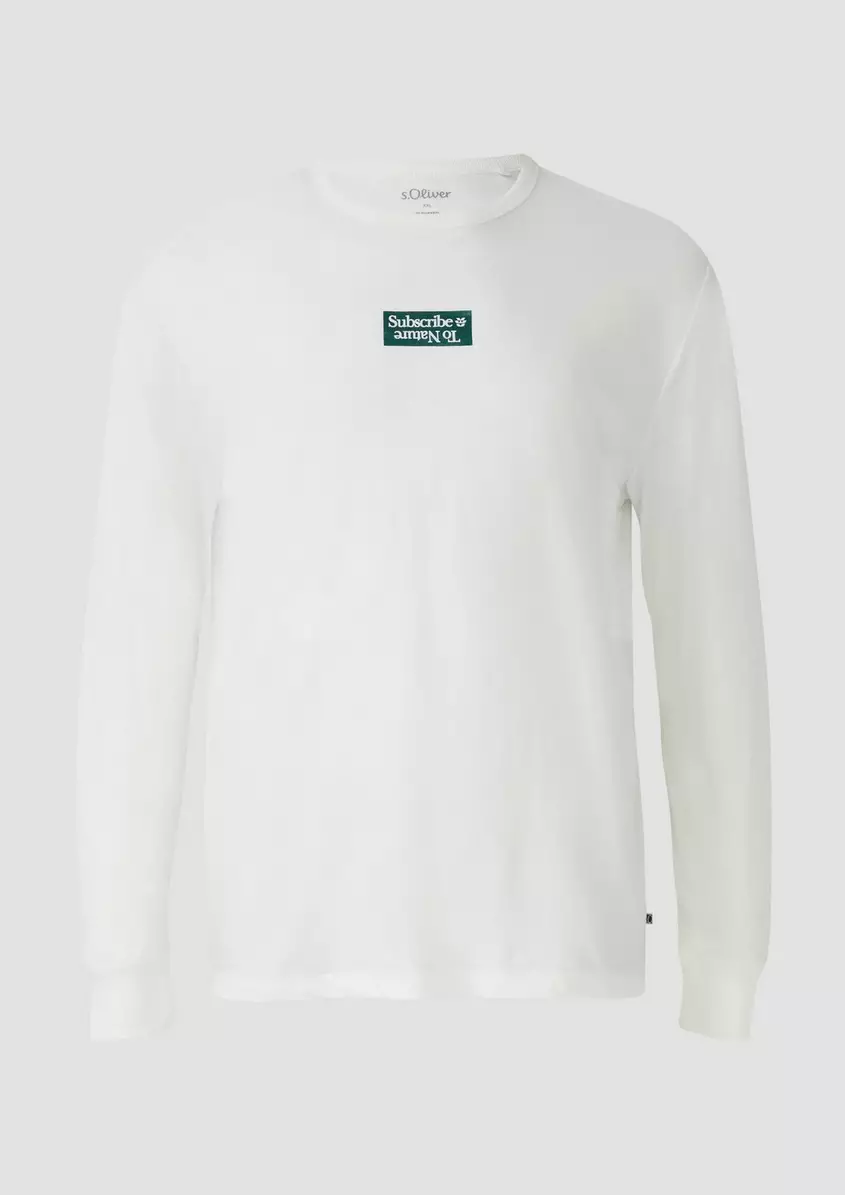 Baumwoll-Shirt mit Frontprint