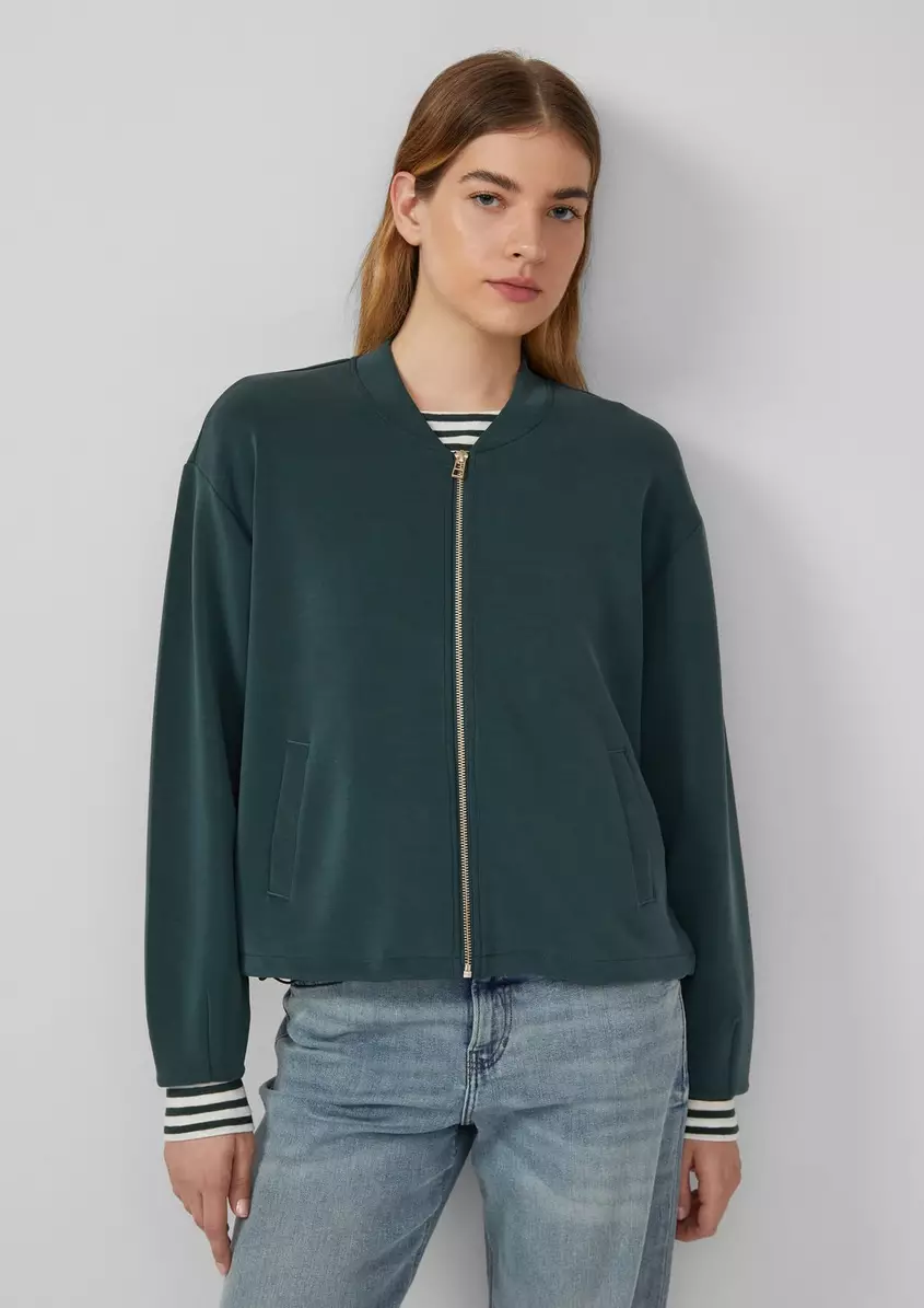 Oversized Scuba-Jacke mit verstellbarem Saum