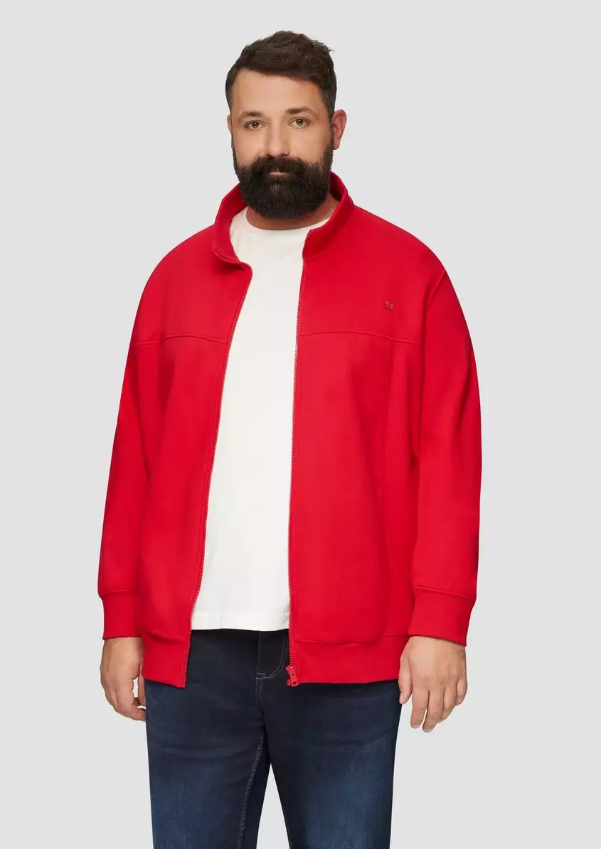 Sweatjacke mit Stehkragen