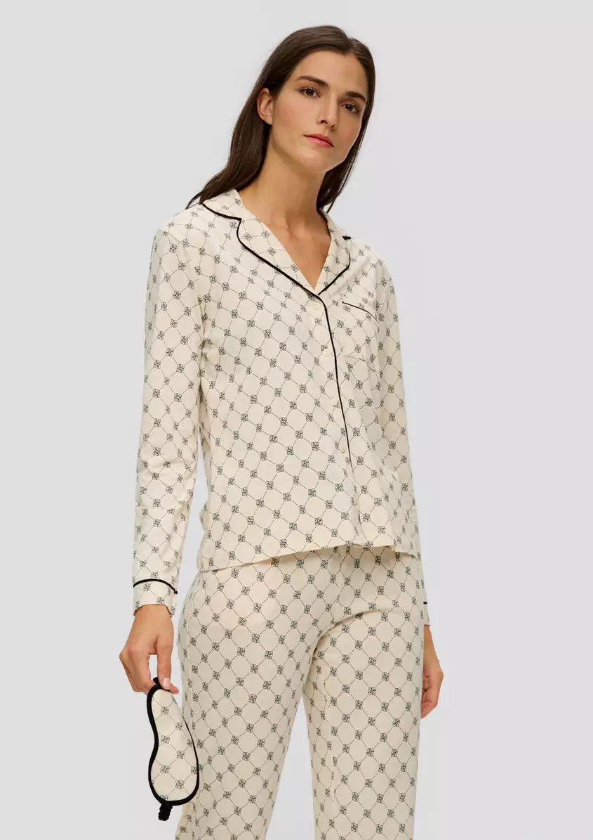 Langes Pyjama-Set mit Schlafmaske