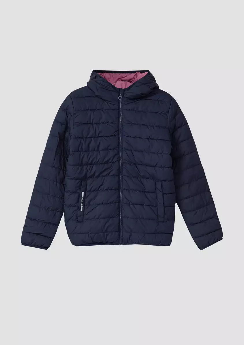 Unisex Steppjacke mit fixierter Kapuze