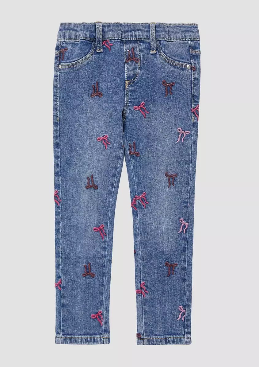 Jeans Treggings / Skinny Fit / Mid Rise / Skinny Leg / mit Stickerei