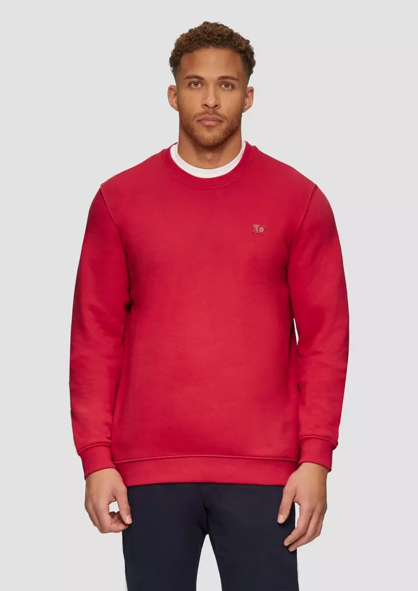 Sweatshirt aus Baumwollmix mit Logo-Detail
