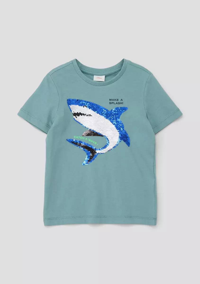 T-Shirt mit Wendepailletten